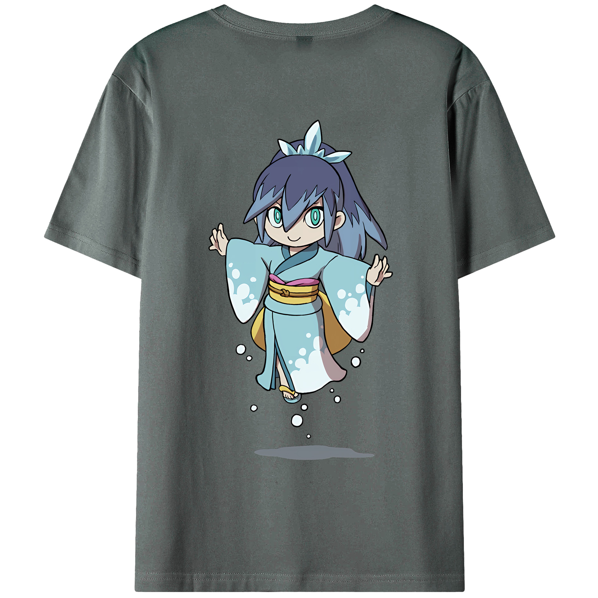 （画像用） 妖怪ウォッチ Yo-kai Watch 綿100％ メンズ半袖Tシャツ（バックプリント） 通気性